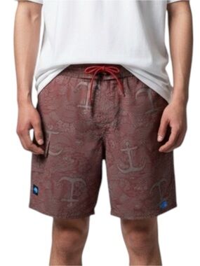 THE NORTH FACE Men's Anchor Wave Print Swim Board Shorts Size 38